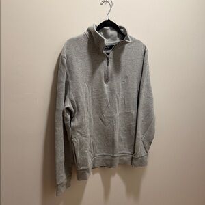 Nautica Men's Heather Gray Zip-Up Sweater